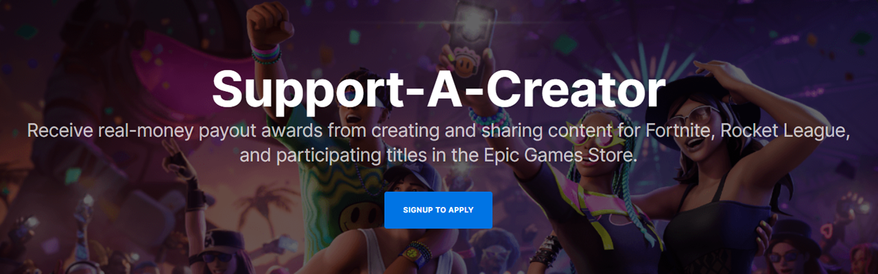 epic games support a creator program