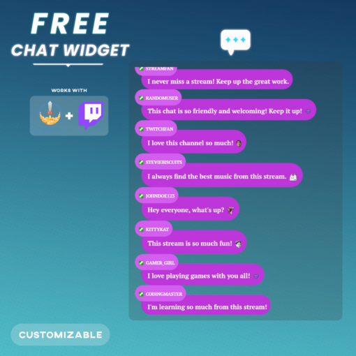 free twitch chat widget for streamelements