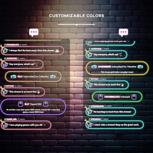 neon sushi color comparisons