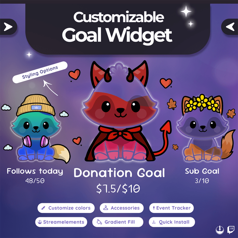 Widgit Fox Fox Goal Widget - Hexeum