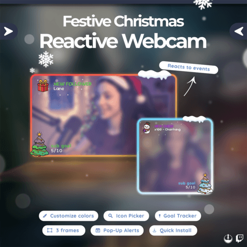 Christmas Reactive Webcam Widget
