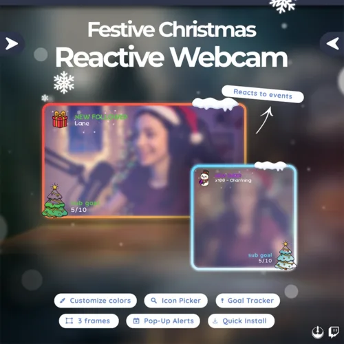Christmas Reactive Webcam Widget