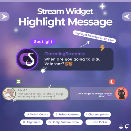 Twitch Chat Highlight Widget - Hexeum
