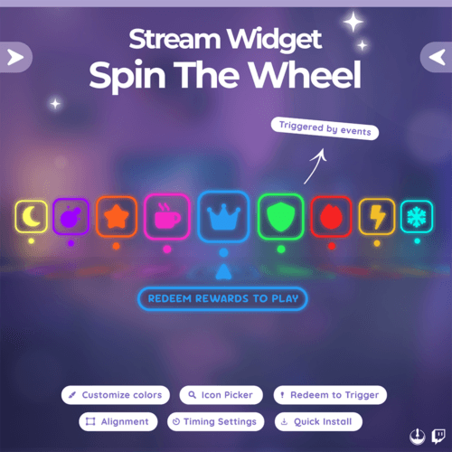 Neon Spin The Wheel Widget