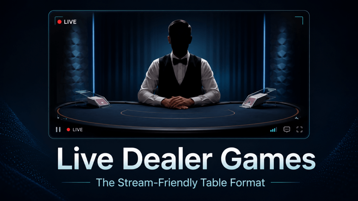 Live dealer stream table scene