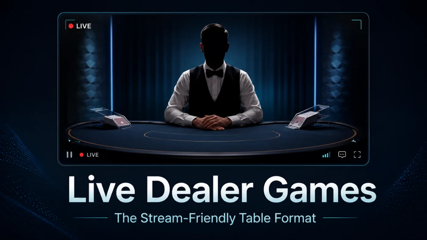Live dealer stream table scene