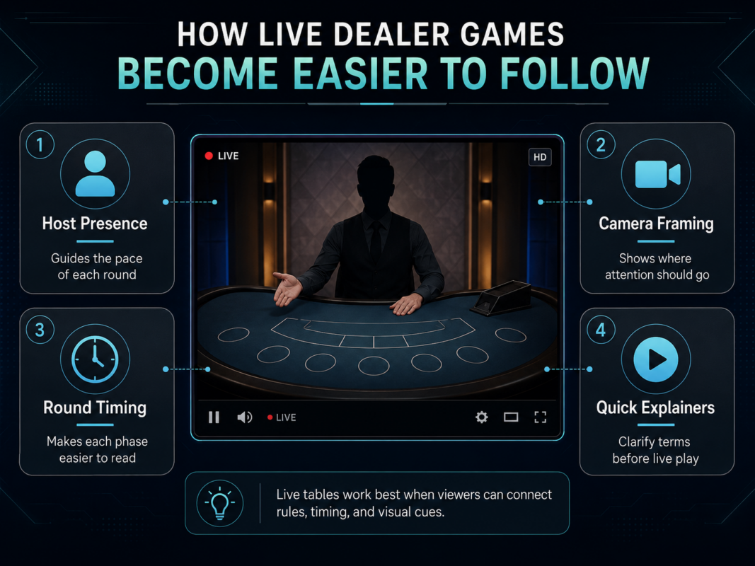 Live dealer cue infographic